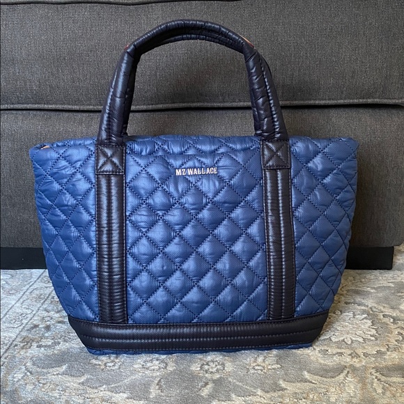 MZ Wallace Handbags - MZ Wallace Empire Small Tote navy/black euc